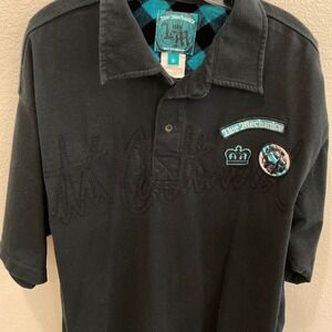 Live Mechanics Men's Lg Black Polo Shirt Embroidered Short Sleeve Casual Top